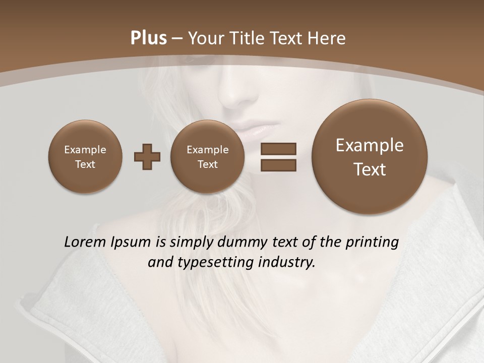 Beautiful Young Model PowerPoint Template