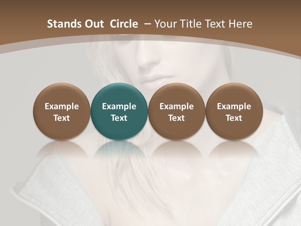 Beautiful Young Model PowerPoint Template