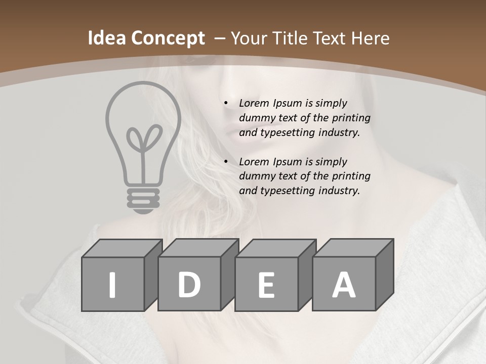 Beautiful Young Model PowerPoint Template