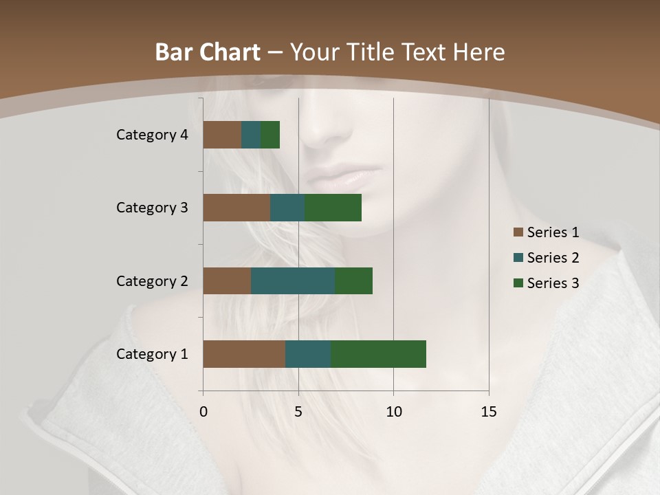 Beautiful Young Model PowerPoint Template