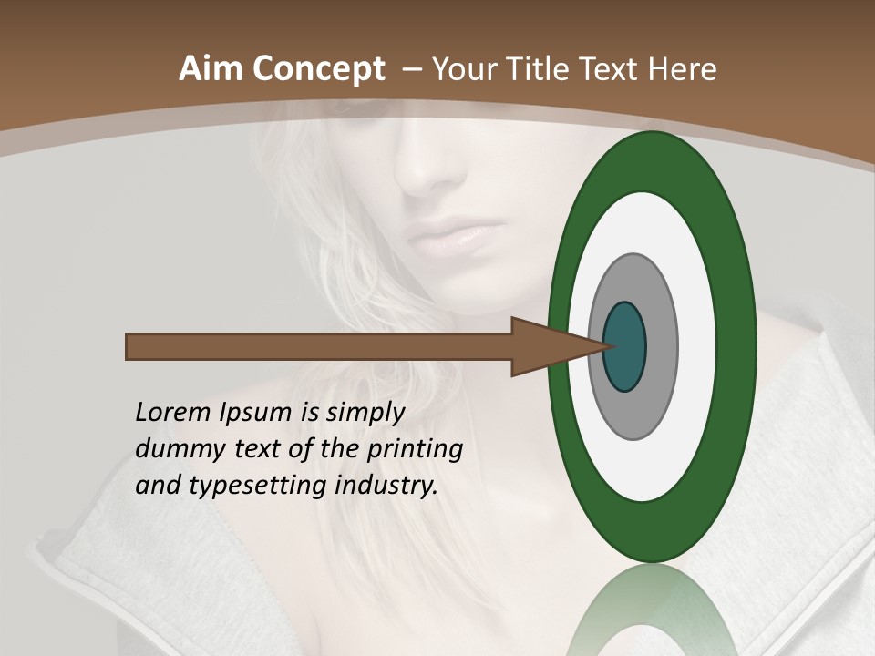 Beautiful Young Model PowerPoint Template