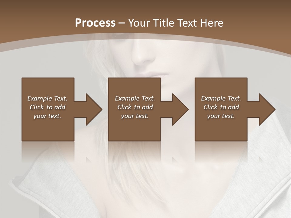 Beautiful Young Model PowerPoint Template