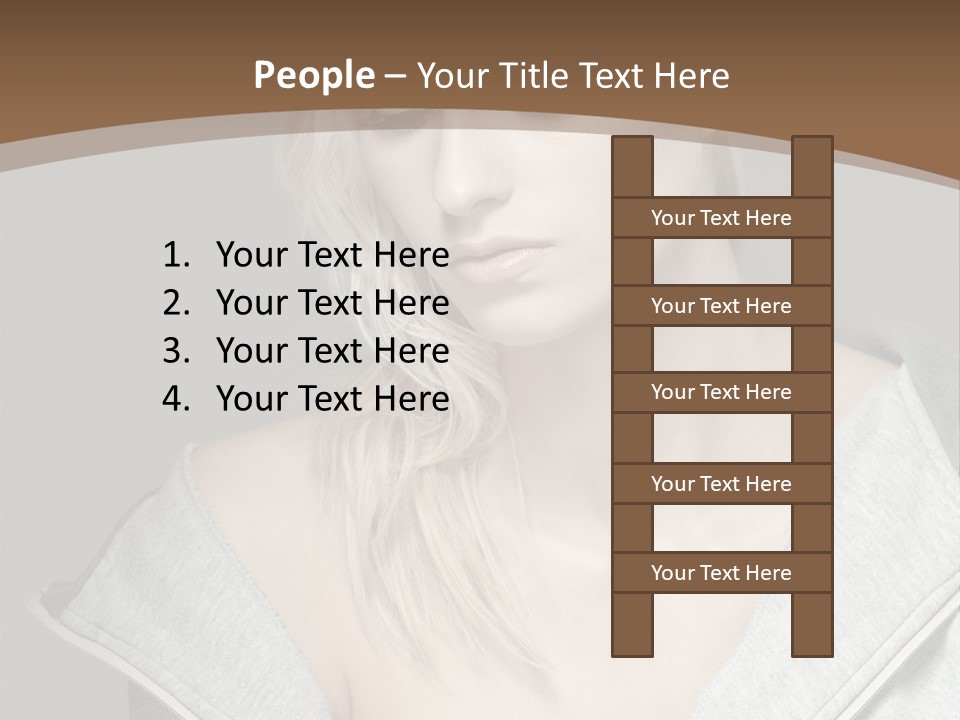 Beautiful Young Model PowerPoint Template