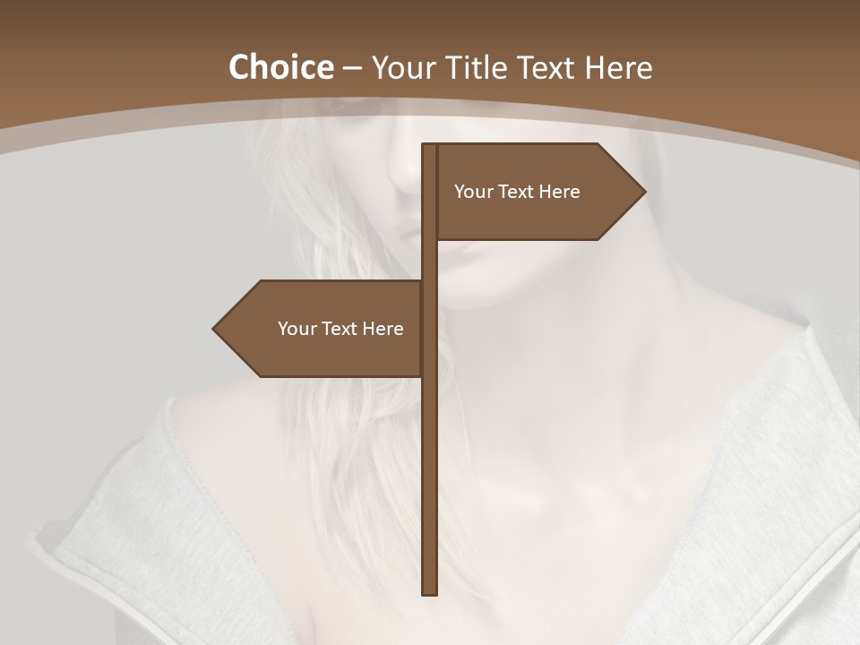 Beautiful Young Model PowerPoint Template