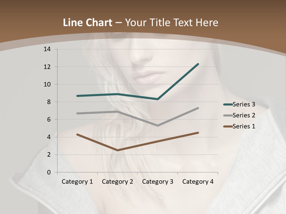 Beautiful Young Model PowerPoint Template