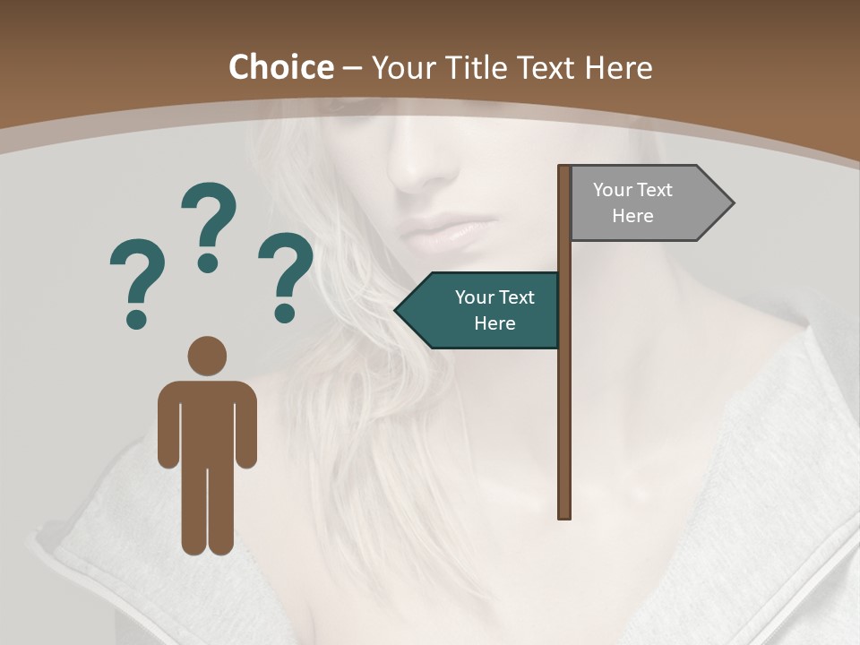 Beautiful Young Model PowerPoint Template