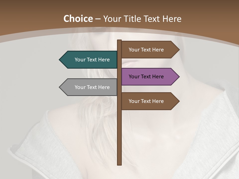 Beautiful Young Model PowerPoint Template