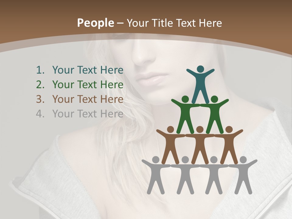 Beautiful Young Model PowerPoint Template
