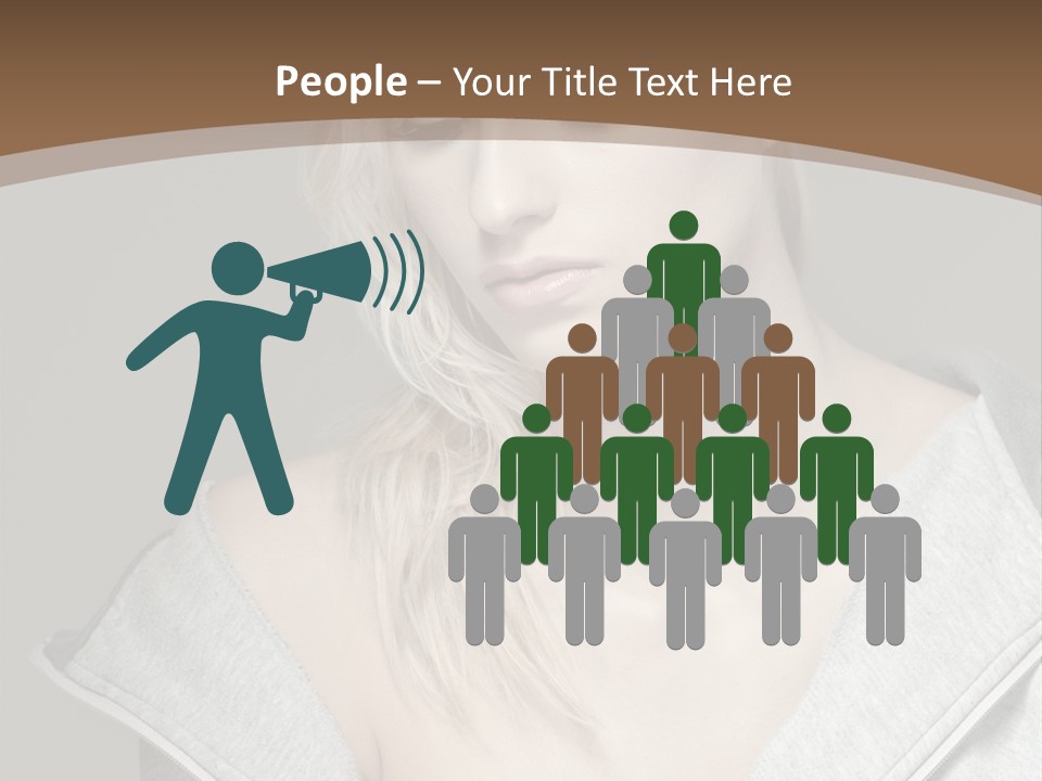 Beautiful Young Model PowerPoint Template