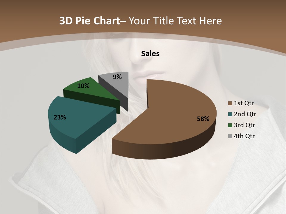 Beautiful Young Model PowerPoint Template