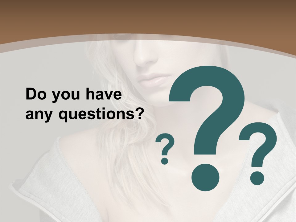 Beautiful Young Model PowerPoint Template