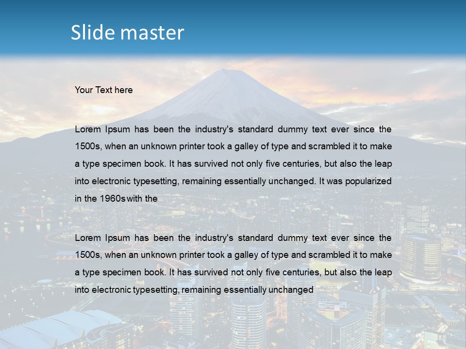 Landscape Sunrise Mountain PowerPoint Template