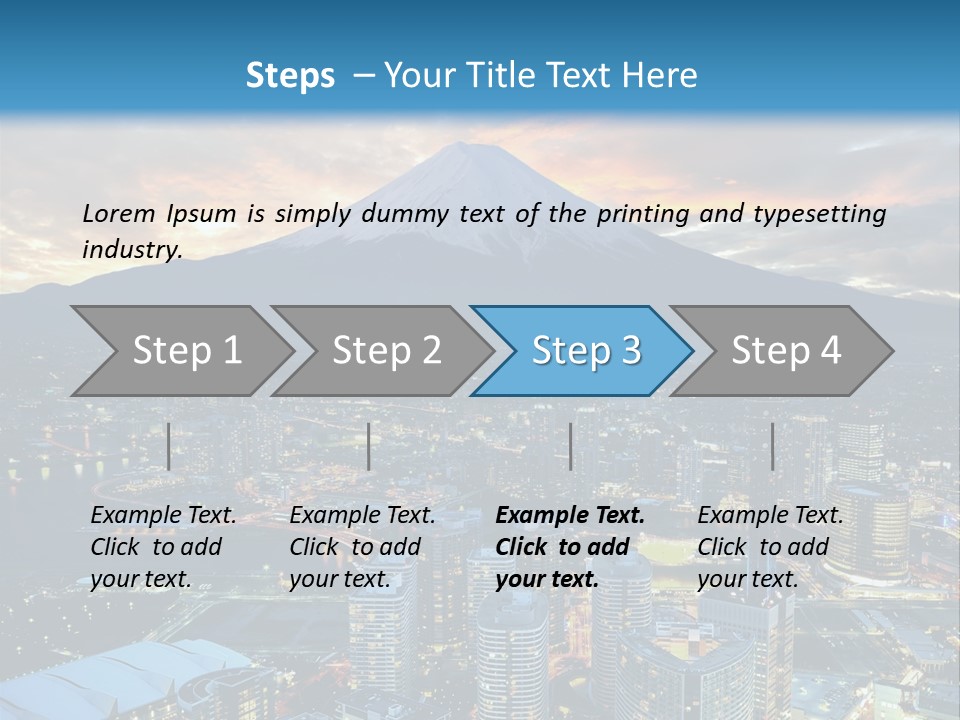 Landscape Sunrise Mountain PowerPoint Template