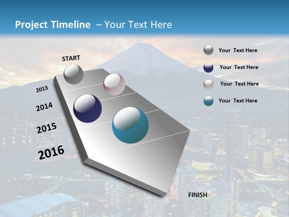 Landscape Sunrise Mountain PowerPoint Template