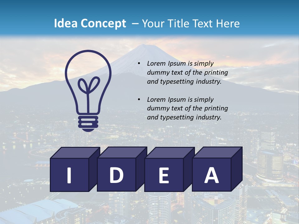 Landscape Sunrise Mountain PowerPoint Template