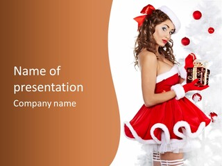 Costume Holiday Santa PowerPoint Template