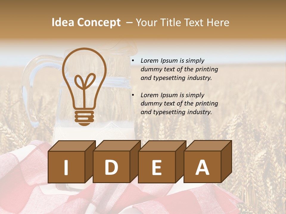 Idyllic Dairy Creamy PowerPoint Template