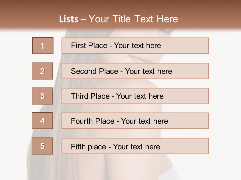 Hair Model Long PowerPoint Template