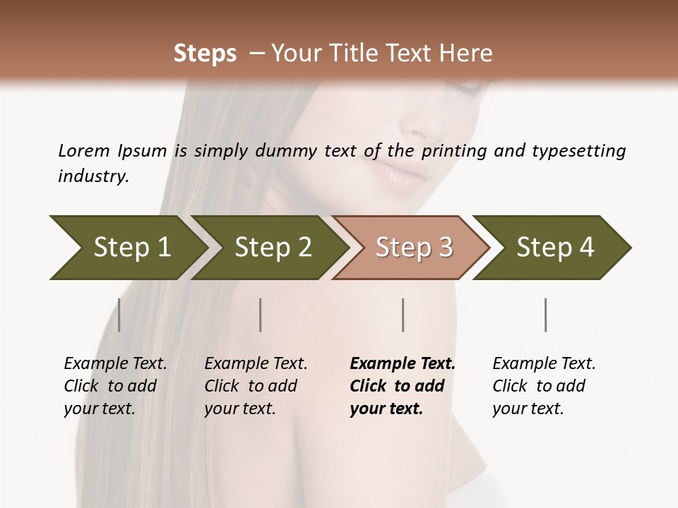 Hair Model Long PowerPoint Template