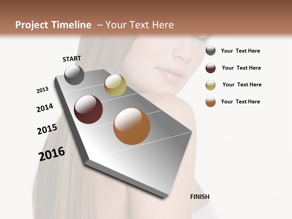 Hair Model Long PowerPoint Template