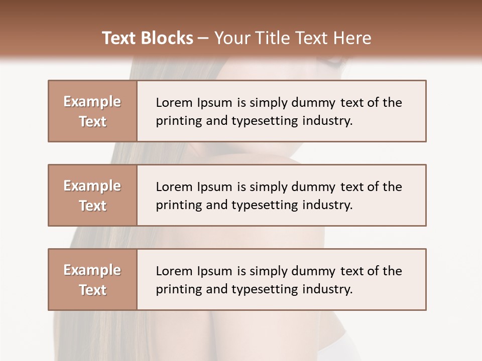 Hair Model Long PowerPoint Template