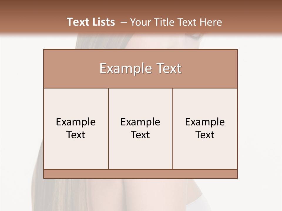 Hair Model Long PowerPoint Template