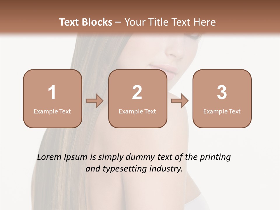 Hair Model Long PowerPoint Template