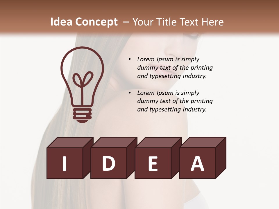 Hair Model Long PowerPoint Template