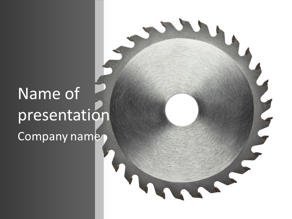 Metal Object Cut PowerPoint Template