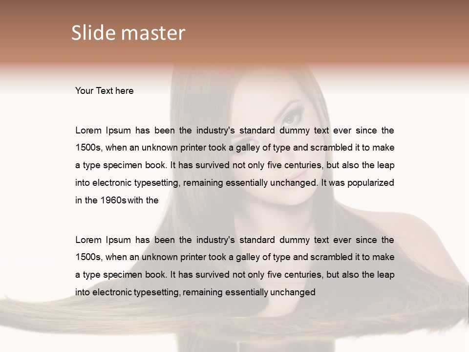 Hair Model Long PowerPoint Template