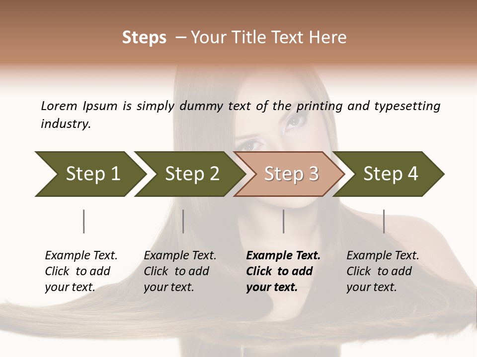 Hair Model Long PowerPoint Template