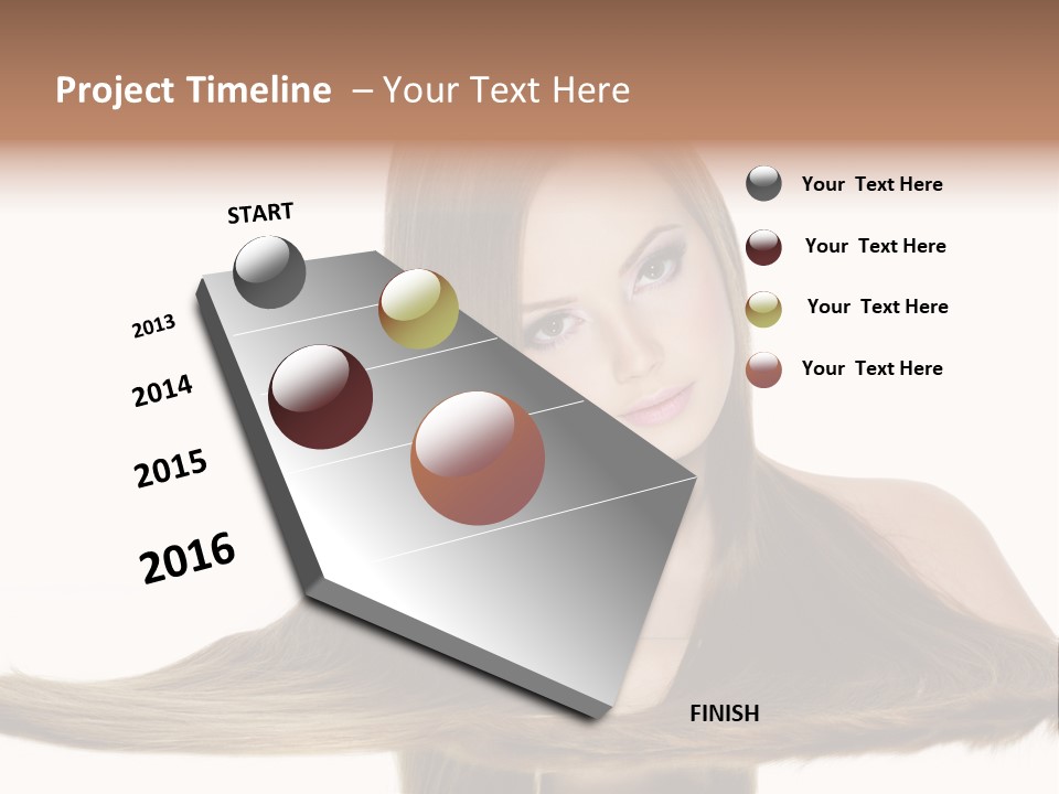 Hair Model Long PowerPoint Template