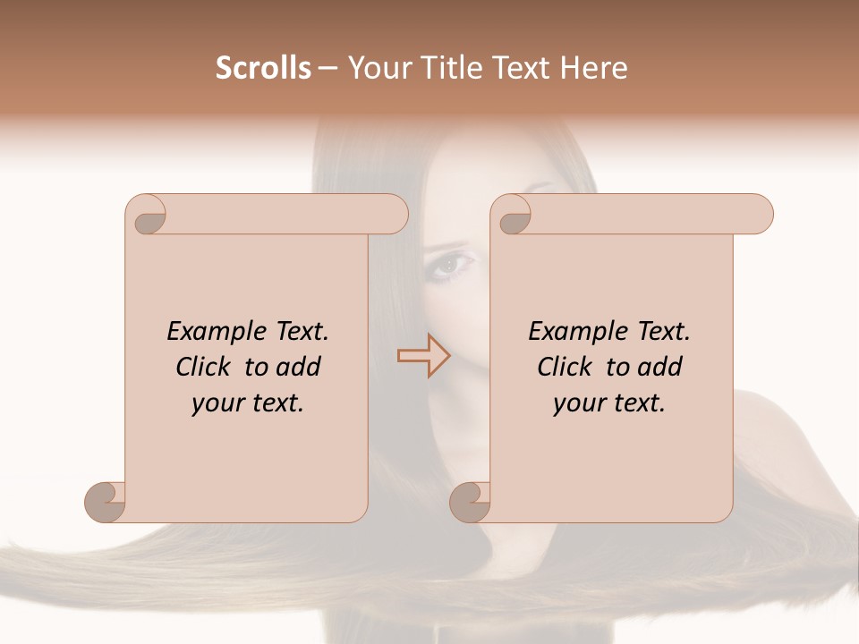 Hair Model Long PowerPoint Template