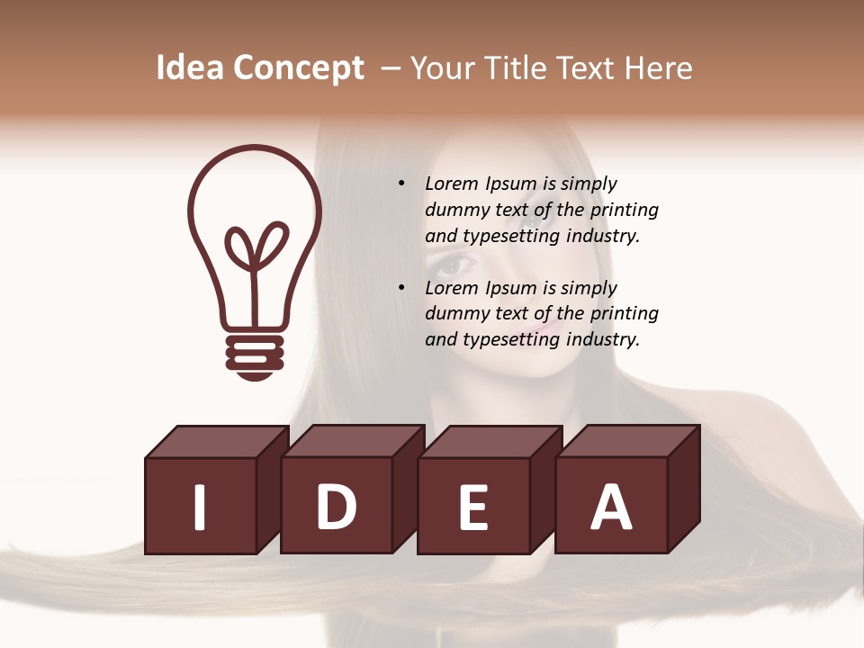 Hair Model Long PowerPoint Template