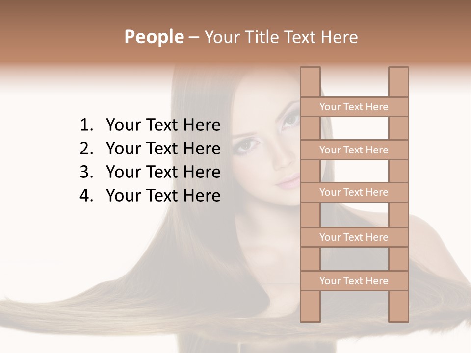 Hair Model Long PowerPoint Template