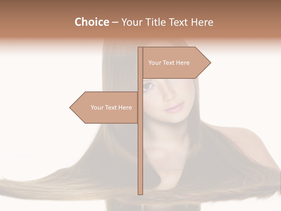 Hair Model Long PowerPoint Template