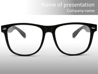 Geek Eyewear Eyeglasses PowerPoint Template