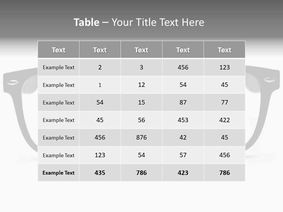 Geek Eyewear Eyeglasses PowerPoint Template
