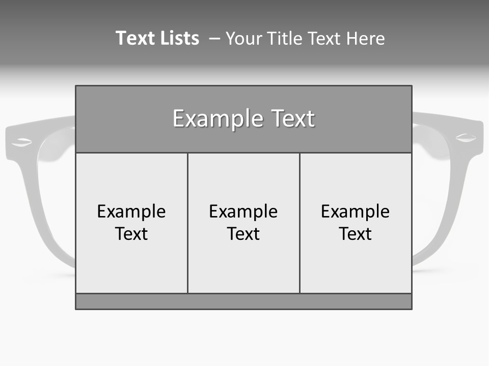 Geek Eyewear Eyeglasses PowerPoint Template