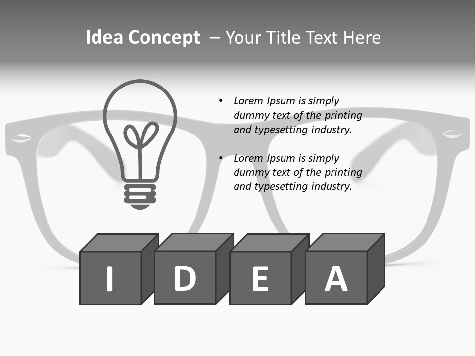 Geek Eyewear Eyeglasses PowerPoint Template