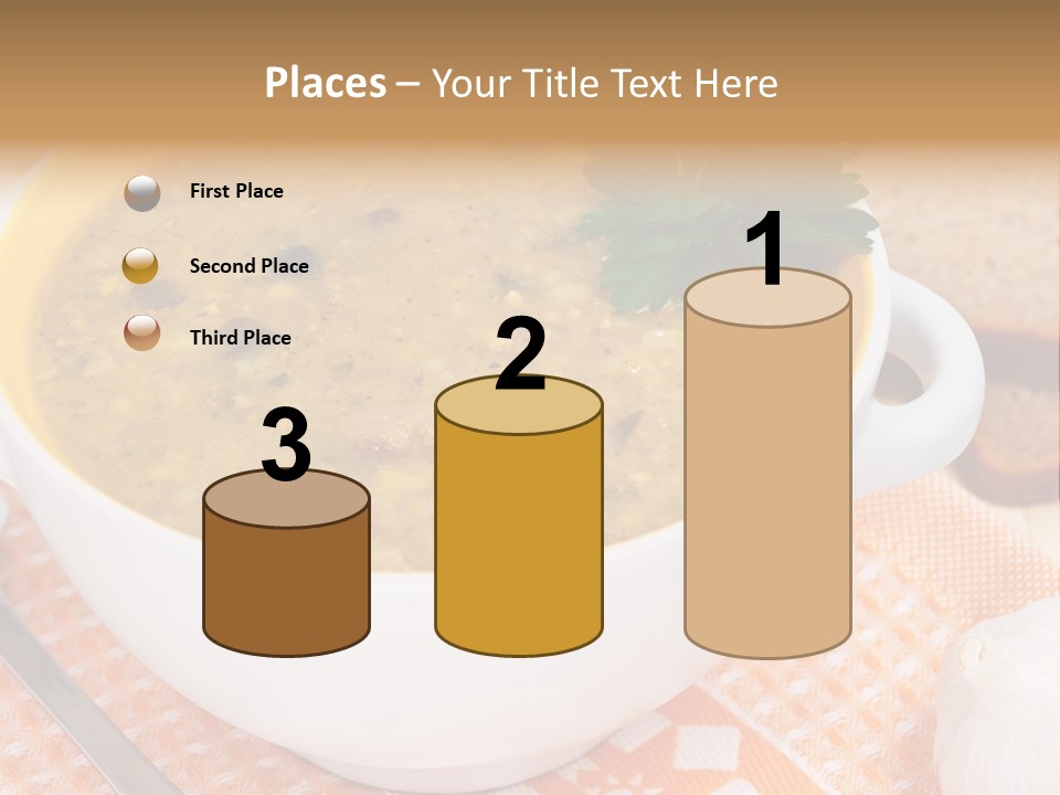 Lunch Plate Garlic PowerPoint Template