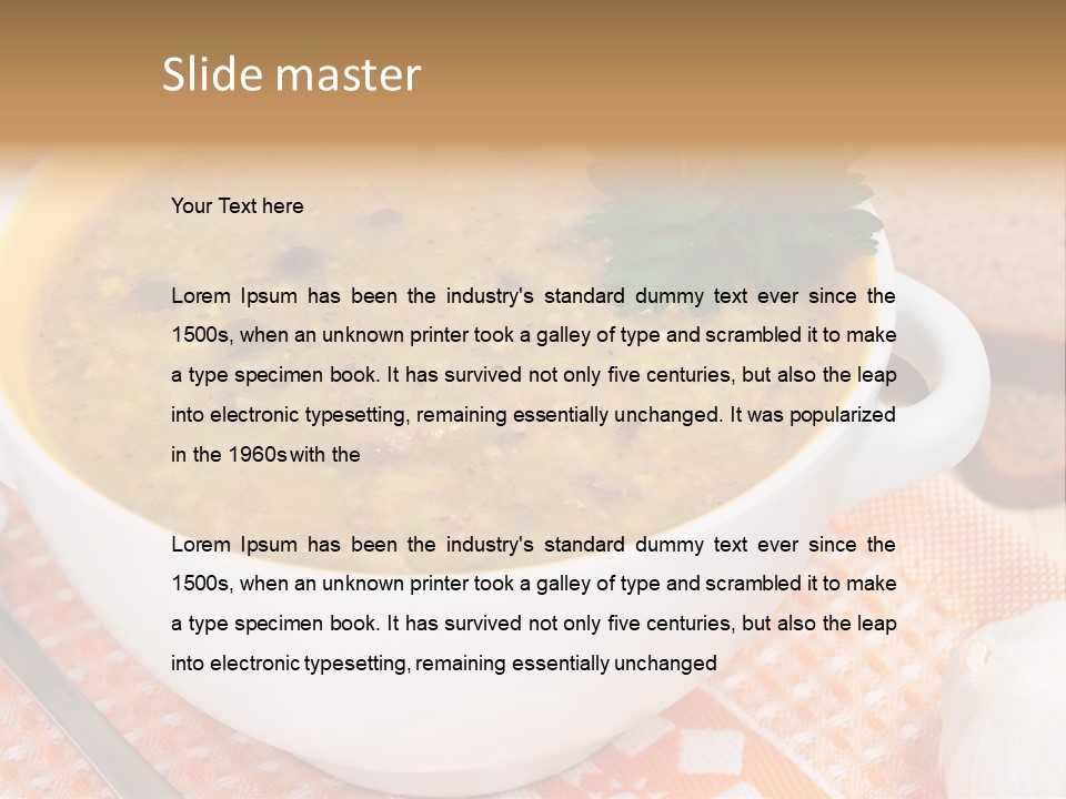 Lunch Plate Garlic PowerPoint Template