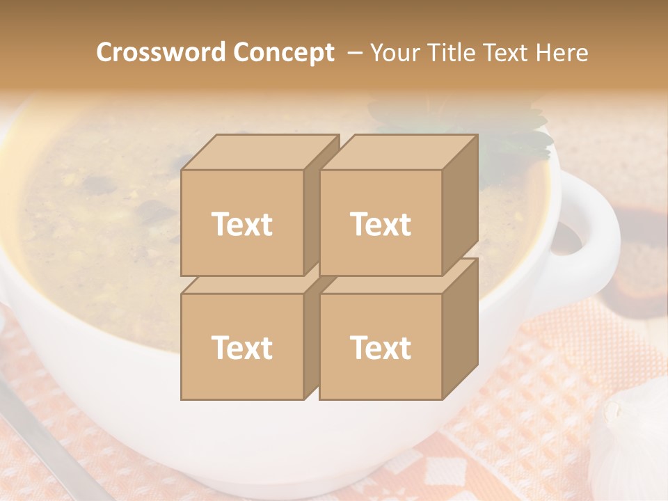 Lunch Plate Garlic PowerPoint Template