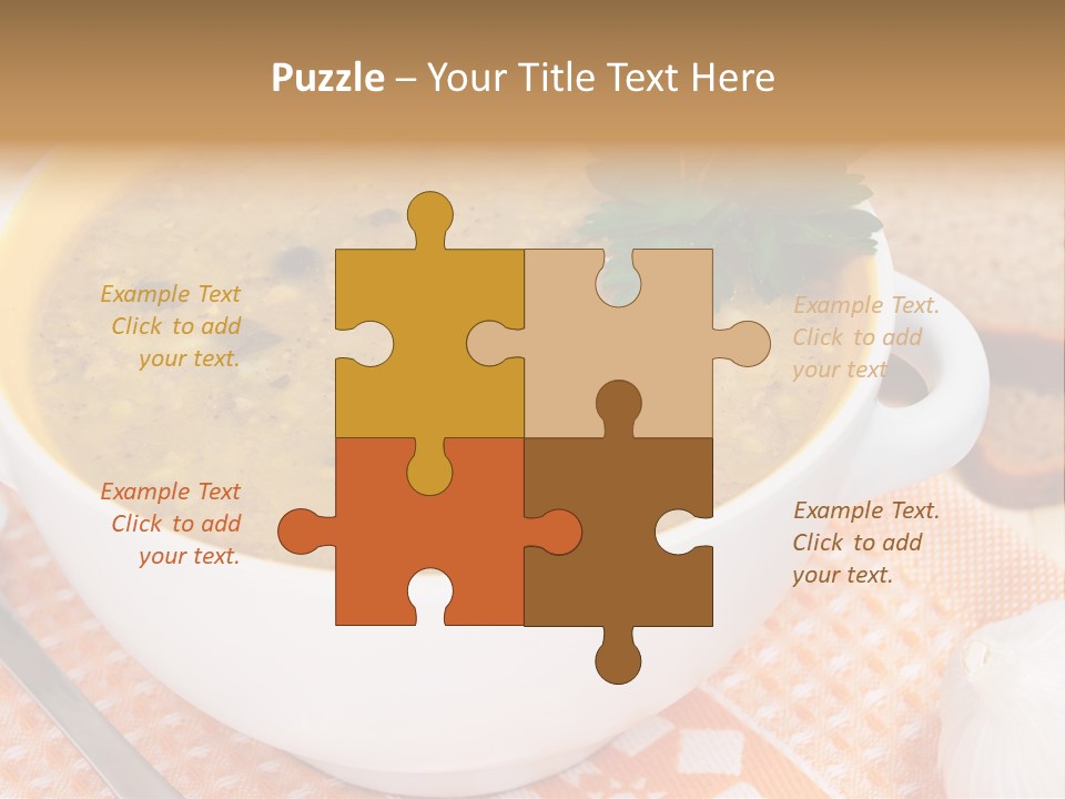 Lunch Plate Garlic PowerPoint Template