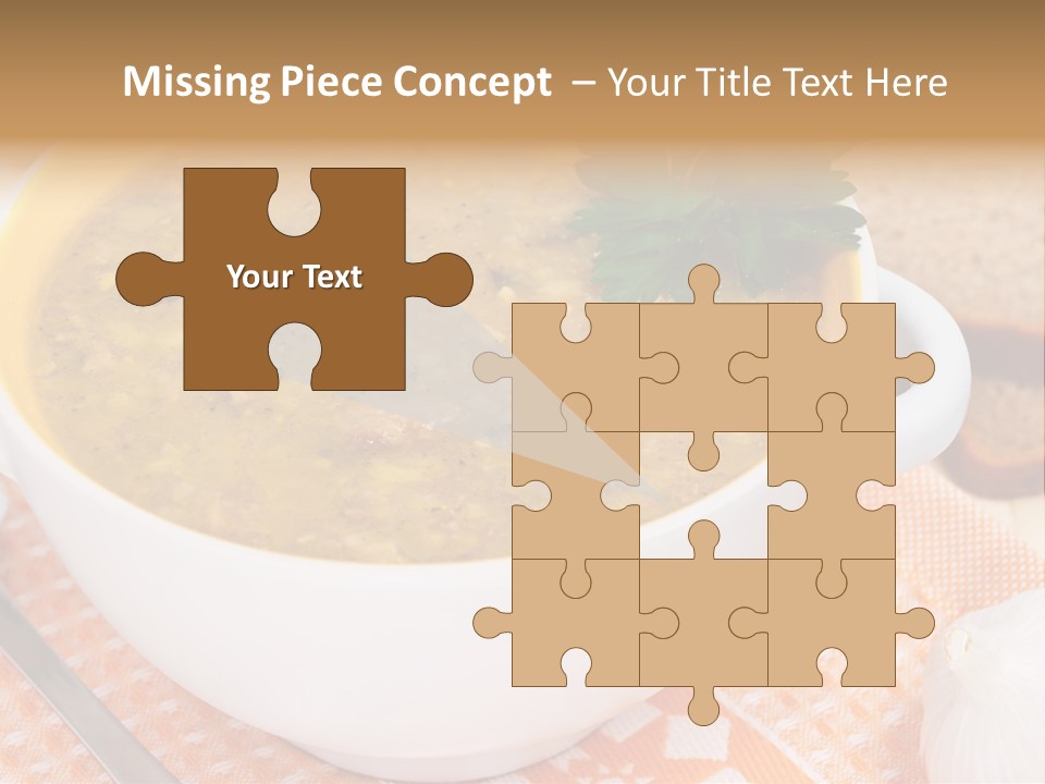 Lunch Plate Garlic PowerPoint Template