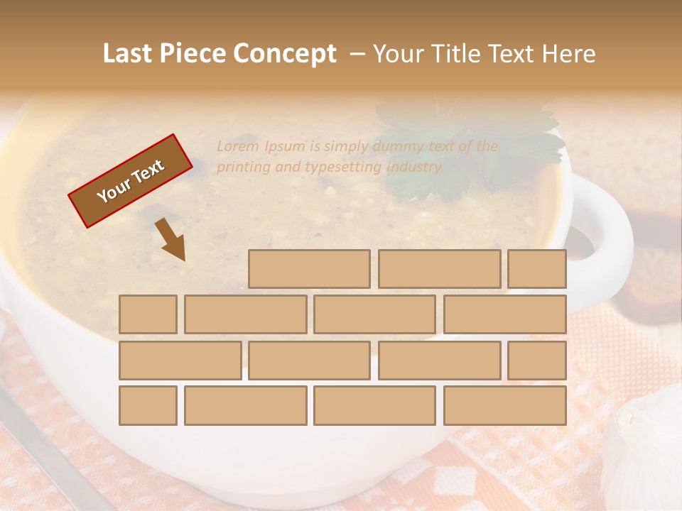 Lunch Plate Garlic PowerPoint Template