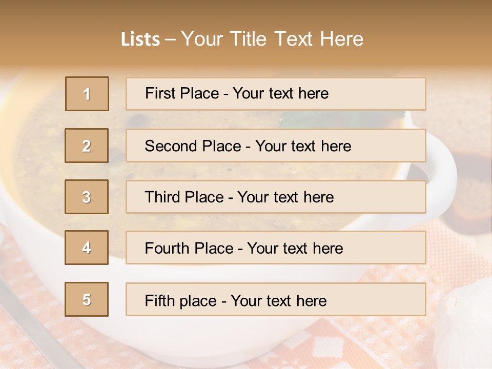 Lunch Plate Garlic PowerPoint Template