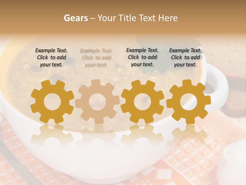 Lunch Plate Garlic PowerPoint Template