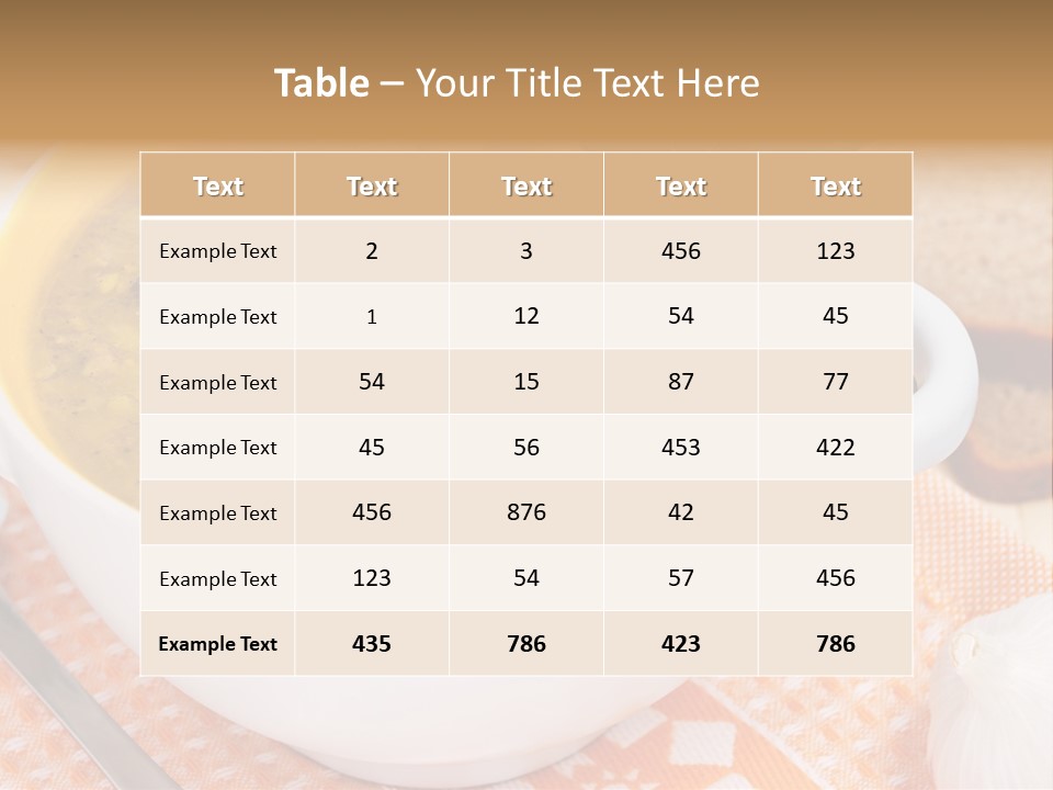 Lunch Plate Garlic PowerPoint Template
