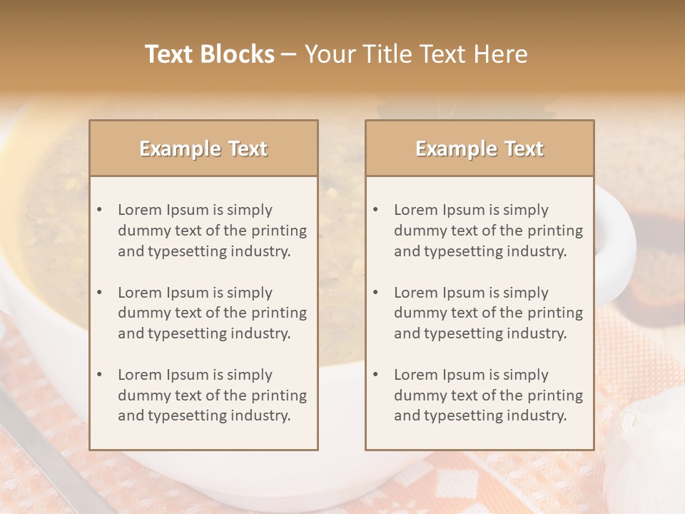 Lunch Plate Garlic PowerPoint Template